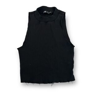 Zara Ribbed Cropped Tank Top Size Small
